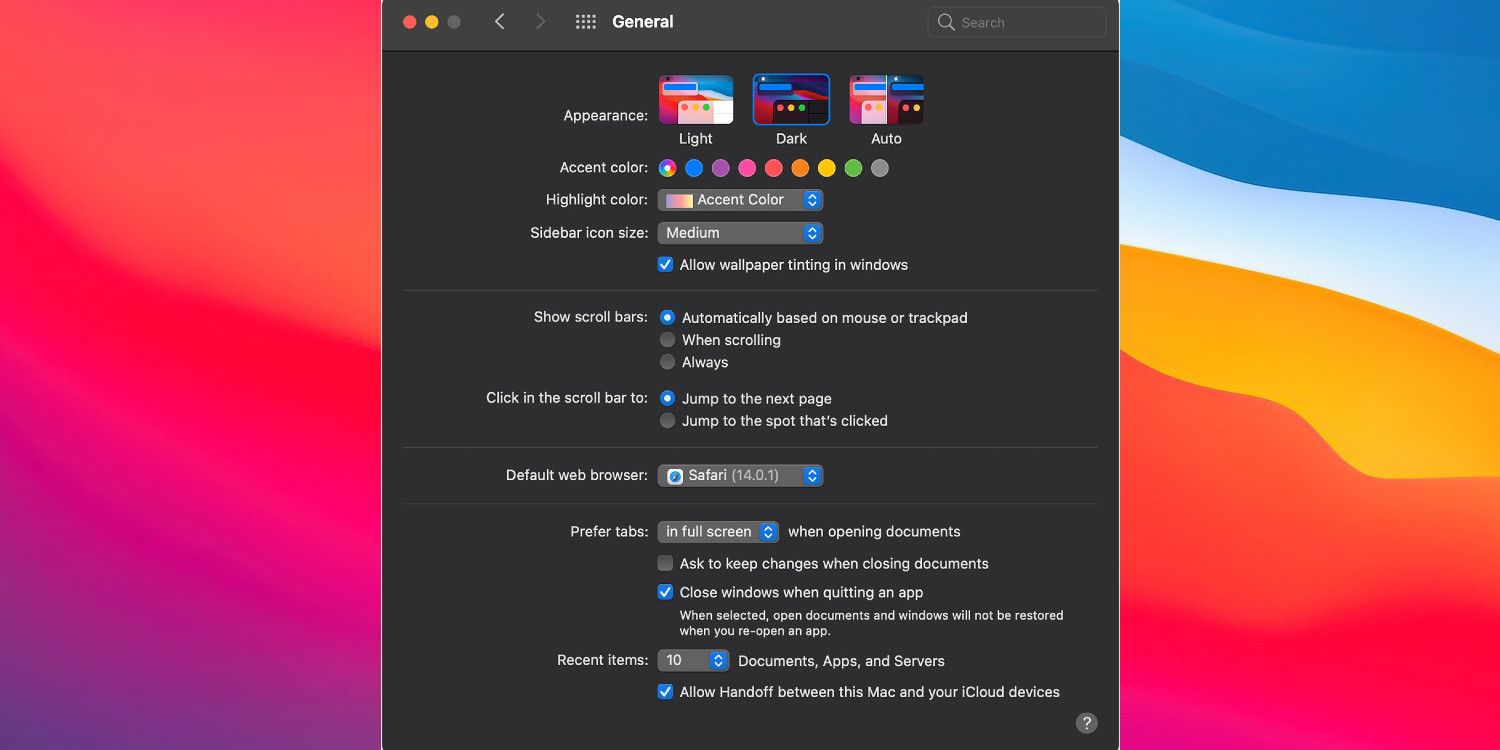Cómo activar el modo oscuro en todo el sistema en macOS