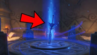 Cómo encontrar un Claymore plateado estrellado tumbado en la nieve en Genshin Impact