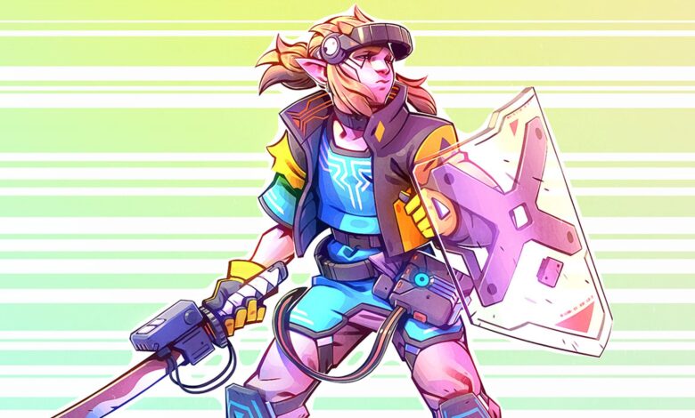 Cyberpunk 2077 y Zelda Crossover Fanart dan lugar a Neon CyberLink