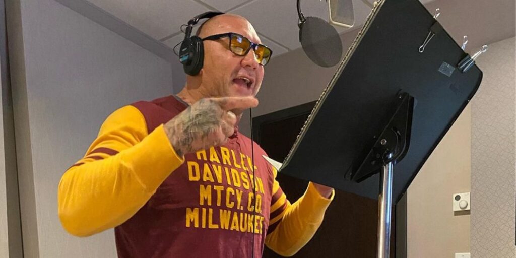Dave Bautista comparte fotos de la sesión de grabación de Secret Animated Project