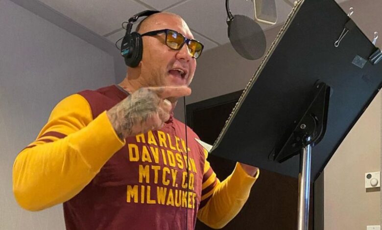 Dave Bautista comparte fotos de la sesión de grabación de Secret Animated Project