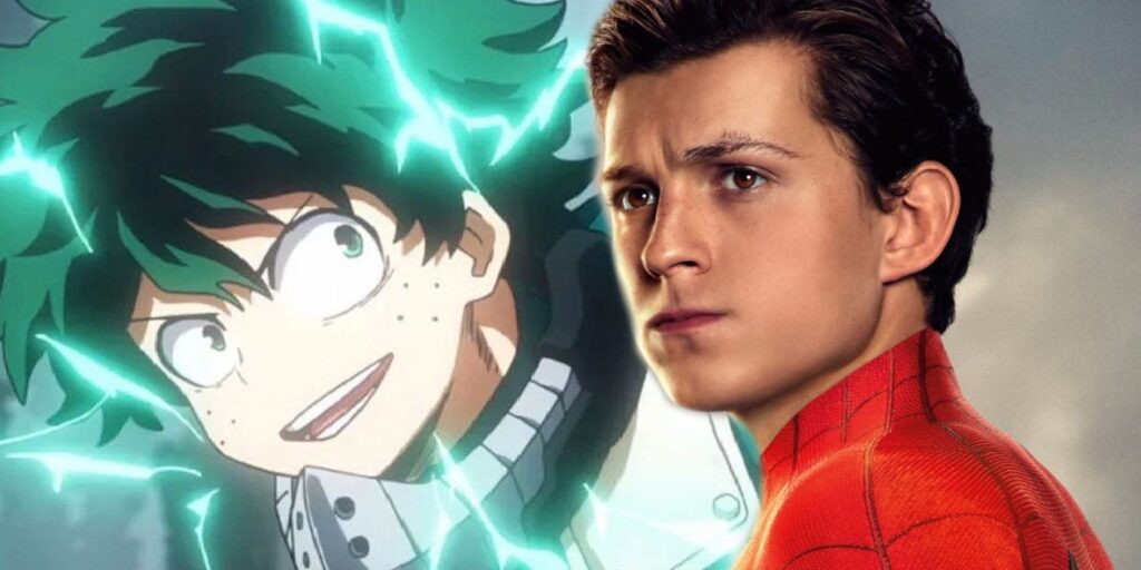 Deku de My Hero Academia se convierte en Spider-Man de Tom Holland en un nuevo fanart