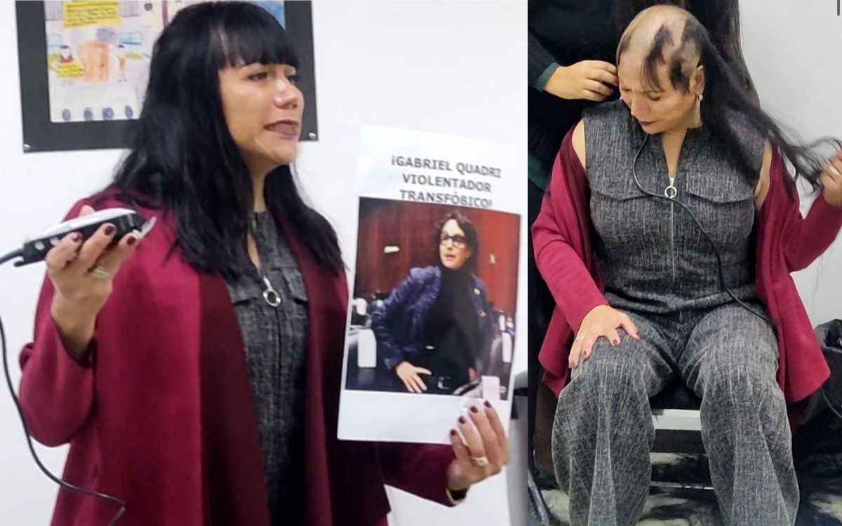 Diputada Luévano se rapa para denunciar discurso transfóbico