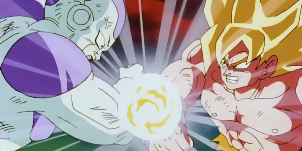 Dragon Ball Fan Painting captura la escala épica original de Goku vs Frieza