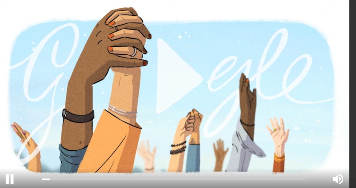El 8M como protagonista en el Doodle de Google