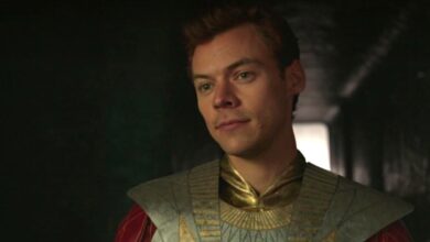 El actor Sprite de Eternals detalla el final alternativo de Harry Styles Eros