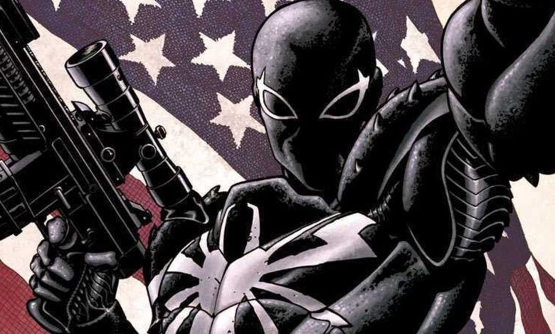 El agente Venom cobra vida en un perfecto disfraz de simbionte