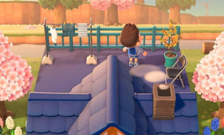 El astuto diseño de Animal Crossing Fan le da a su hogar un jardín en la azotea