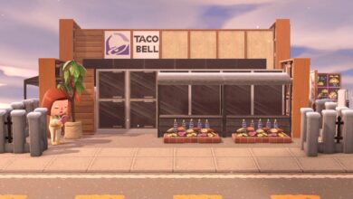 El jugador de Animal Crossing muestra la impresionante construcción de Taco Bell Drive-Thru