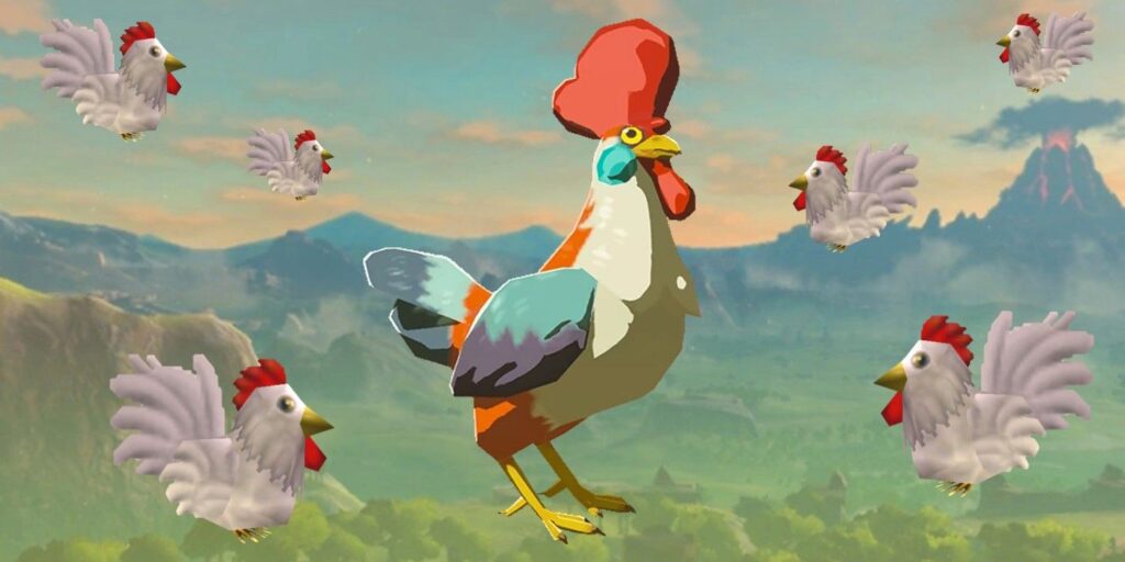 El jugador de BOTW ordena al ejército de Cucco que elimine a un miembro del clan Yiga