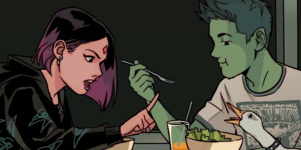 El nuevo arte de Teen Titans demuestra que Beast Boy y Raven son la pareja perfecta de DC