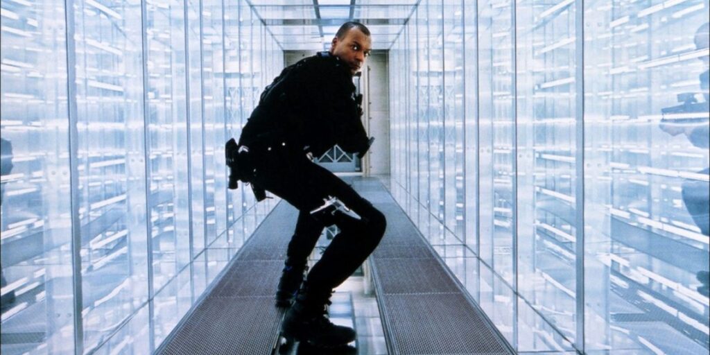 El pasillo láser de Resident Evil es la única escena de terror efectiva de la serie