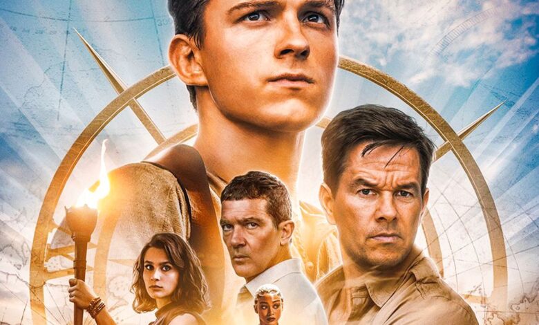 El póster de la película Uncharted une a los personajes de Holland, Wahlberg y Banderas