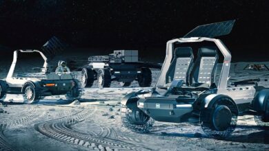 Estos nuevos vehículos lunares manejables fueron diseñados por GM y Lockheed Martin