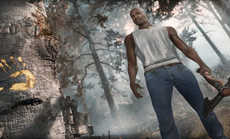 God of War Mod Art reimagina a Kratos como GTA: CJ de San Andreas