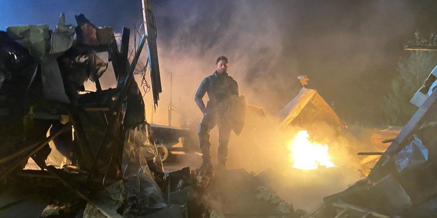 Imagen de la temporada 3 de The Boys: El niño soldado de Jensen Ackles se encuentra en la destrucción