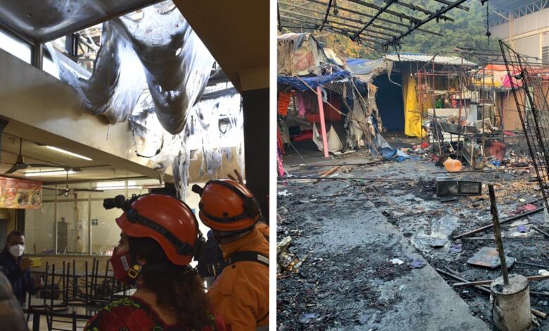 Incendio daña 50 puestos y tres locales del Mercado de 'La Purísima' en Iztapalapa