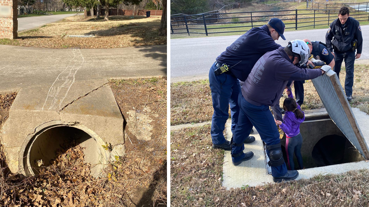 Juego de niñas acaba en rescate dentro de alcantarilla donde había serpientes