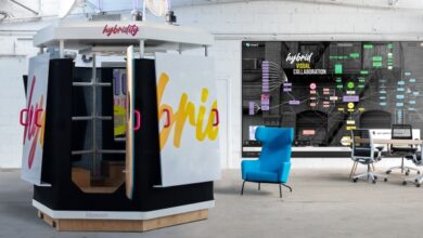 Klaxoon presenta una sala de conferencias centrada en la pizarra para el trabajo híbrido
