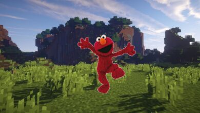 La construcción aterradora de Elmo del jugador de Minecraft es aterradora para mí
