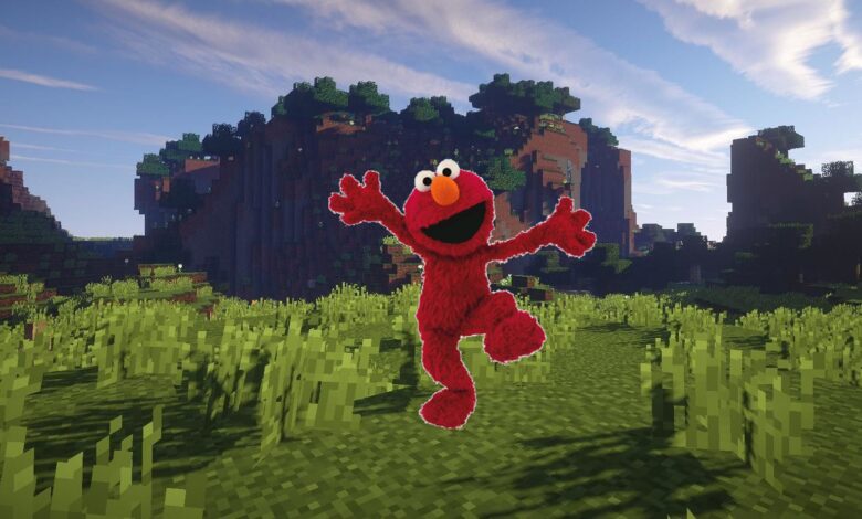 La construcción aterradora de Elmo del jugador de Minecraft es aterradora para mí