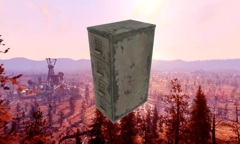 La construcción del campamento del gabinete de archivo de Fallout 76 es una obra maestra del almacenamiento masivo