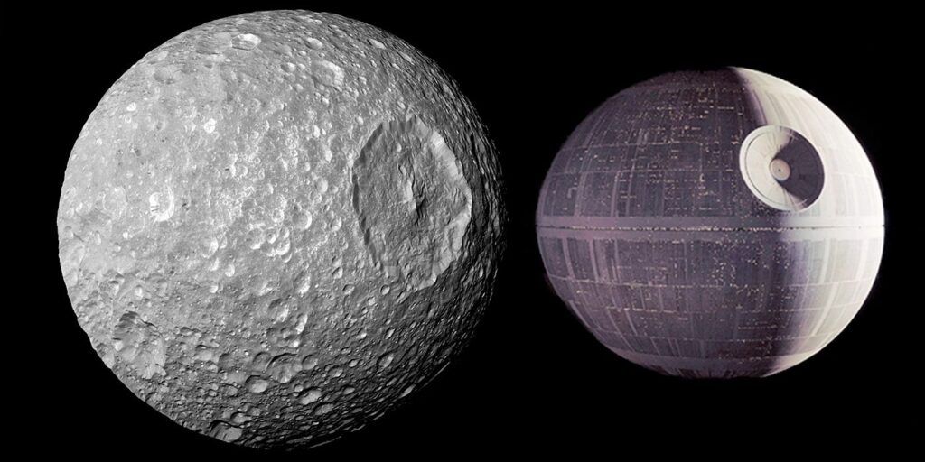 La espeluznante luna 'Estrella de la muerte' de Saturno puede estar ocultando un océano líquido