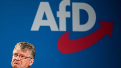 El copresidente de Alternativa para Alemania, Jörg Meuthen, durante un congreso del partido celebrado en Dresde, al este de Alemania.