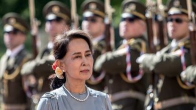 Aung San Suu Kyi, en 2019 en Praga.