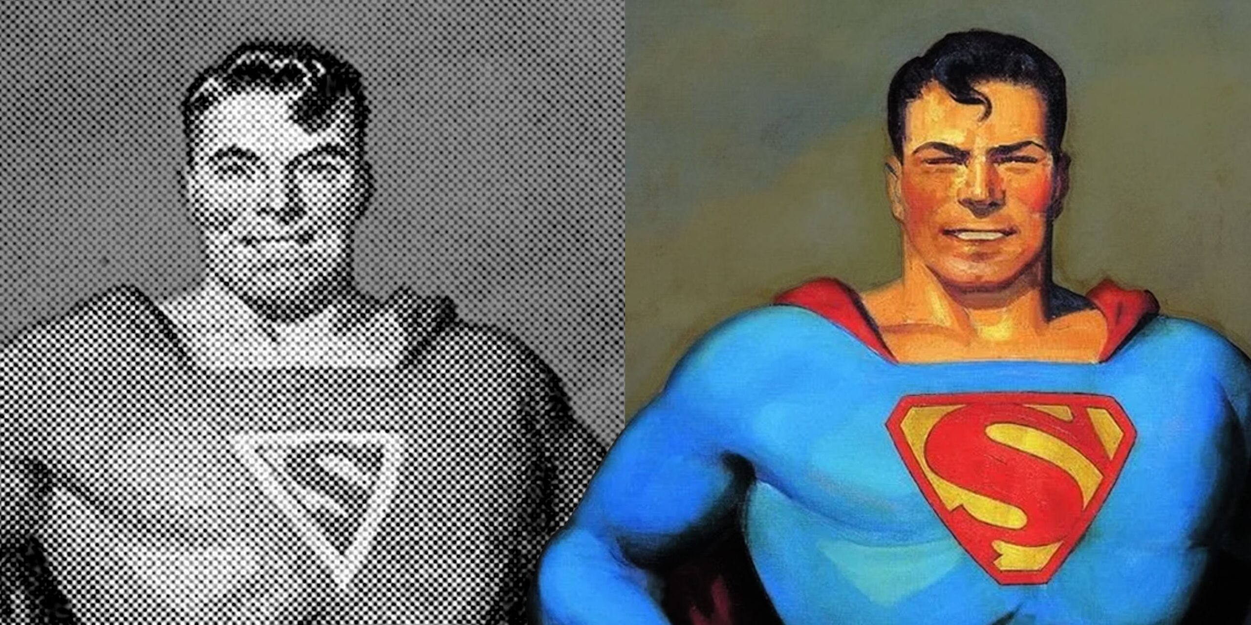 La primera pintura de Superman tiene una historia extraña y misteriosa