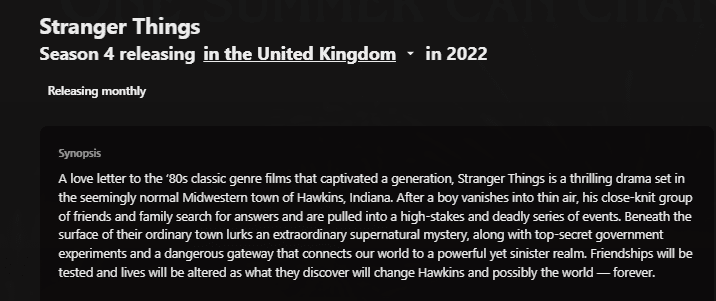 página de medios de netflix para cosas más extrañas que se lanza mensualmente