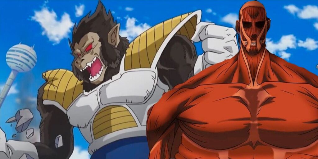 Los grandes simios de Dragon Ball destruirían el ataque a los gigantes de Titán