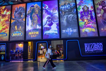 Stand de Activision Blizzard en un congreso internacional de videojuegos en Shanghái (China), en agosto de 2020.