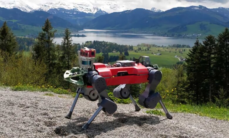 Mira este robot de cuatro patas escalar una montaña más rápido que un humano