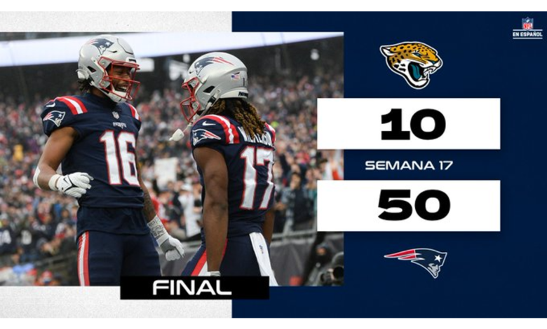 NFL: Aplastan Patriotas a Jaguares y regresan a Playoffs | Semana 17