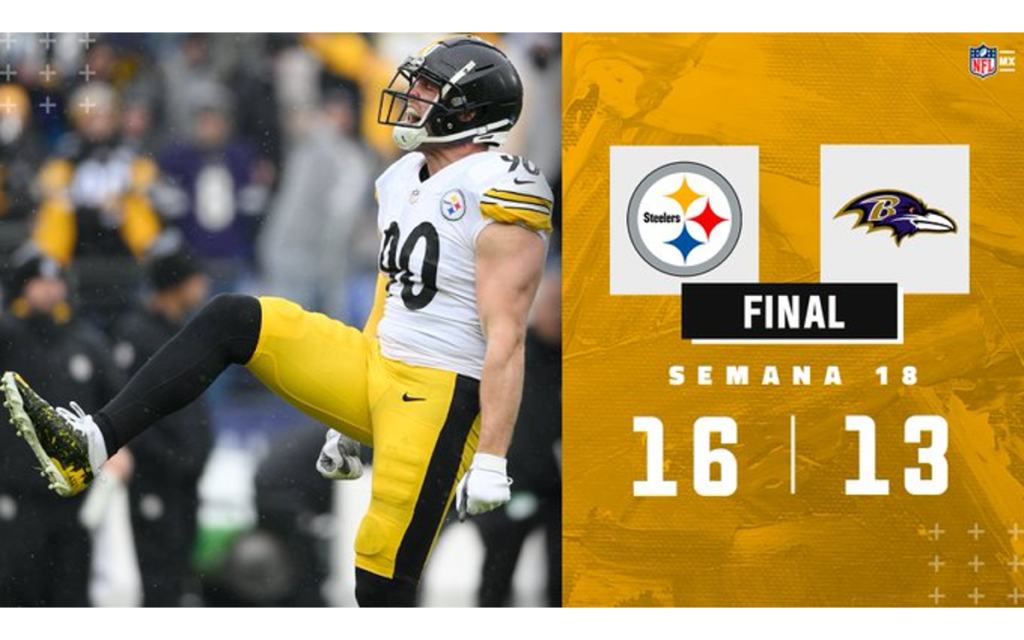 NFL: Tienen Acereros pie y medio en Playoffs | Semana 18