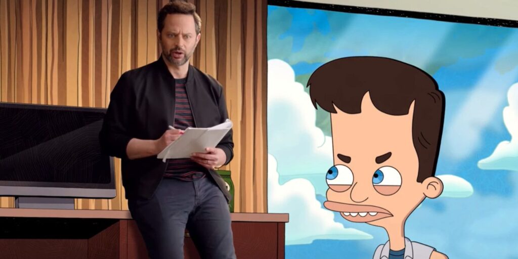 Nick Kroll canaliza su personaje de boca grande en la imagen de la escuela secundaria Throwback