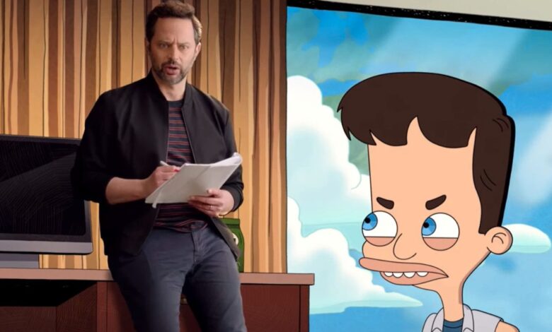 Nick Kroll canaliza su personaje de boca grande en la imagen de la escuela secundaria Throwback