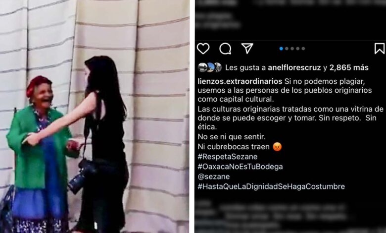 Oaxaca: Denuncian a marca francesa 'Sezane' por fotografiar y vestir con su prenda a mujer indígena | Video