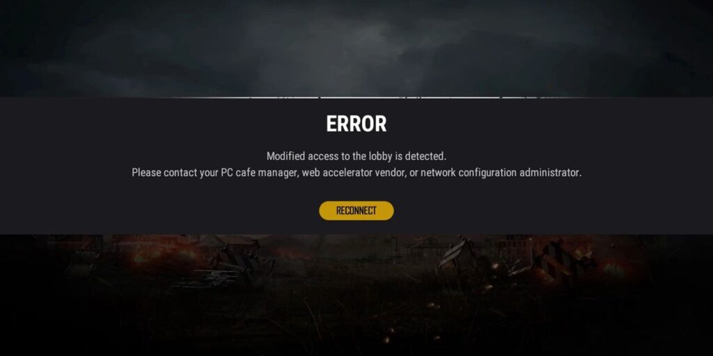 PUBG: se detectó acceso modificado al lobby Corrección de error y razón
