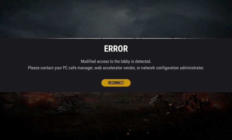 PUBG: se detectó acceso modificado al lobby Corrección de error y razón