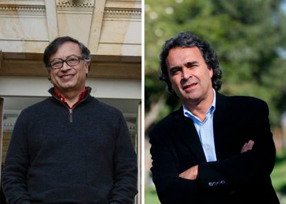 Los candidatos a la presidencia de Colombia, Gustavo Petro (izquierda) y Sergio Fajardo.