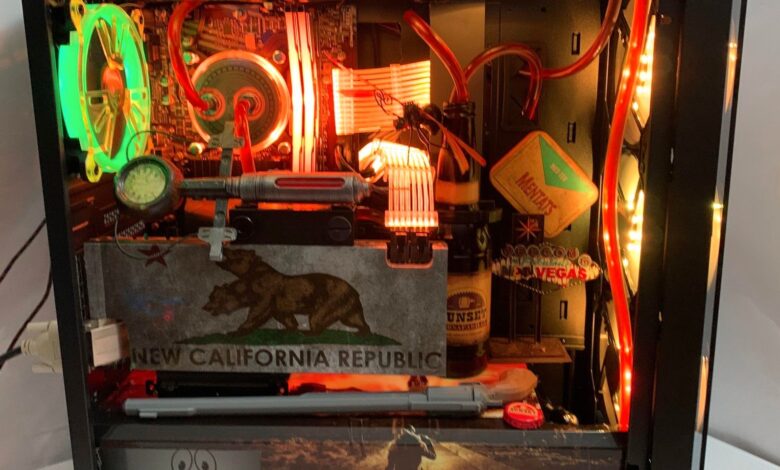 Parece que la PC con temática de Fallout New Vegas proviene de Wasteland