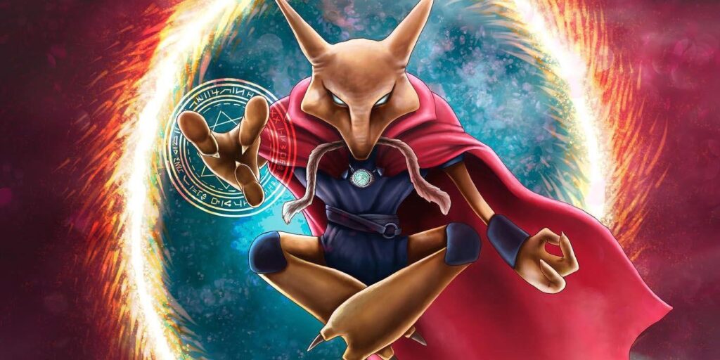 Pokémon Fanart combina Alakazam con Doctor Strange