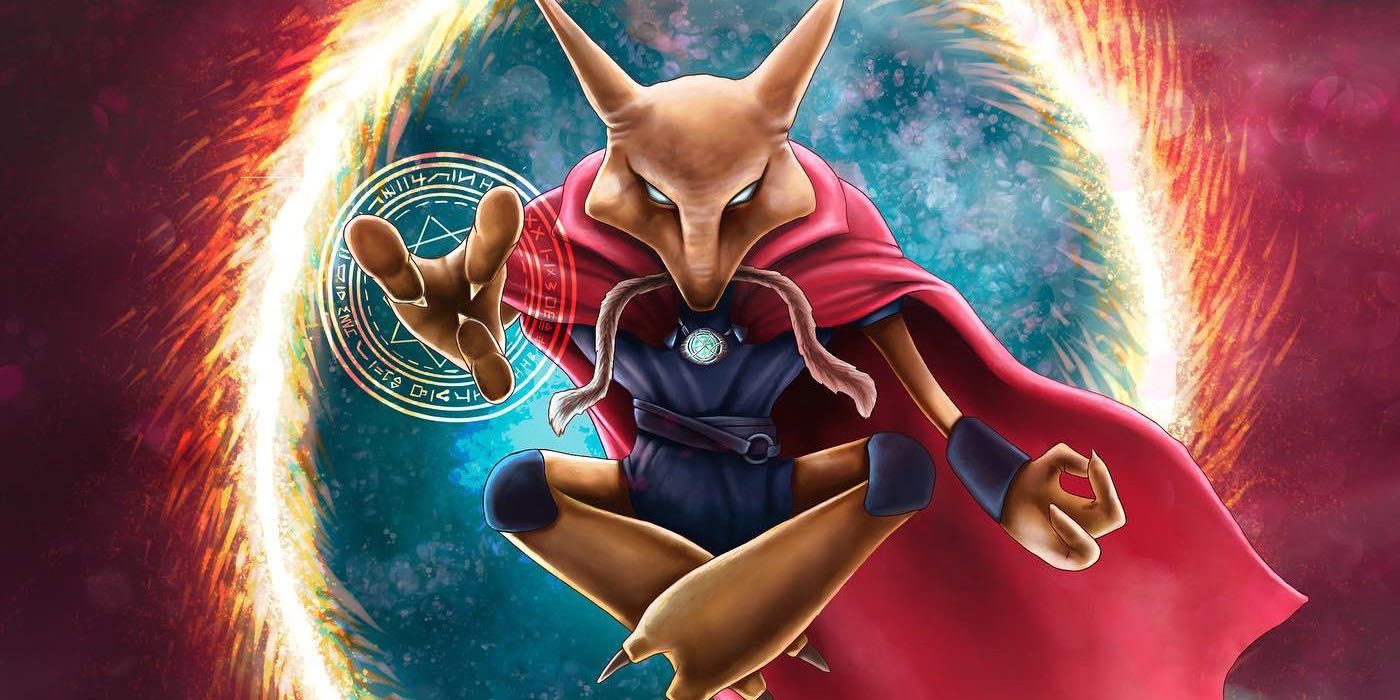 Pokémon Fanart combina Alakazam con Doctor Strange