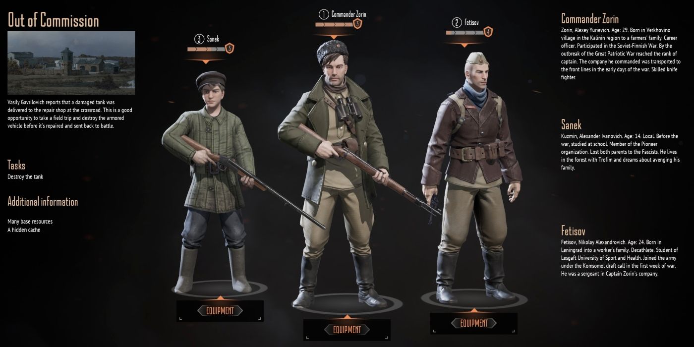 Pros y contras de cada partisano en Partisans 1941