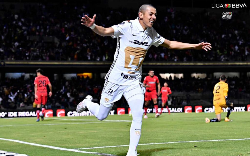 Pumas destroza a Toluca: goleada de 5-0 en Ciudad Universitaria