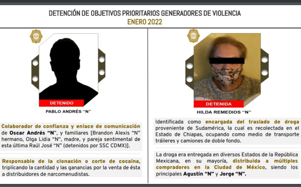 SSC destaca arrestos a miembros de la Unión Tepito y Los Maceros