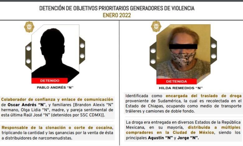 SSC destaca arrestos a miembros de la Unión Tepito y Los Maceros