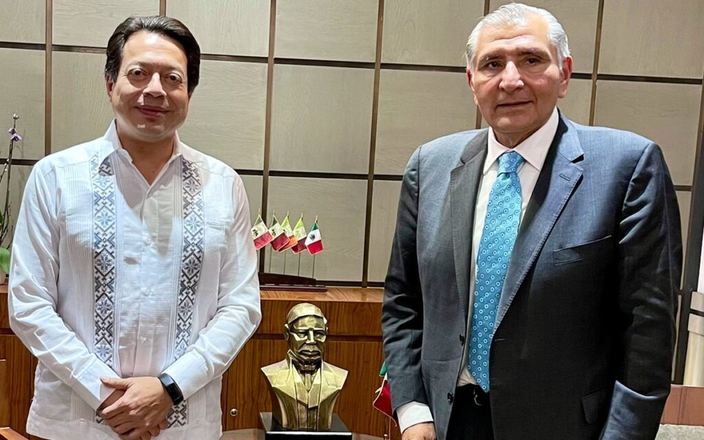 Se reúne Mario Delgado con Adán Augusto López